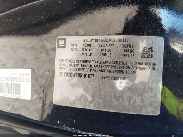 2013 CHEVROLET CORVETTE 1G1YG2DW0D5101677 Photo 8