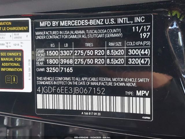 2018 MERCEDES-BENZ GLS 450 4JGDF6EE3JB067152 Photo 8