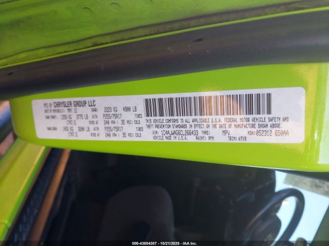 2012 JEEP WRANGLER 1C4AJWAG6CL266433 Photo 8