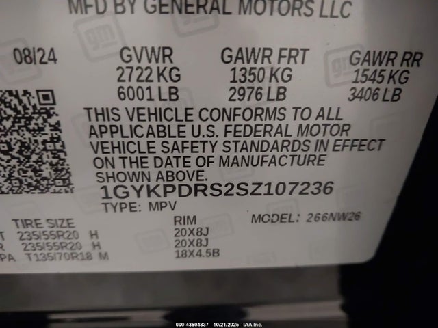 2025 CADILLAC XT6 1GYKPDRS2SZ107236 Photo 8