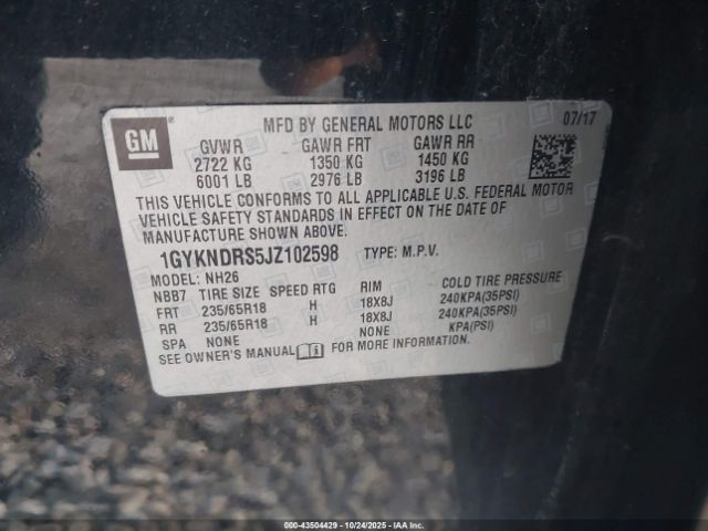 2018 CADILLAC XT5 1GYKNDRS5JZ102598 Photo 8