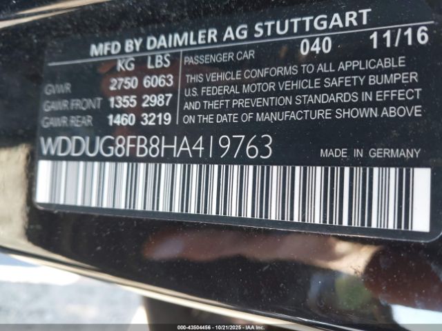 2017 MERCEDES-BENZ S 550 WDDUG8FB8HA419763 Photo 8