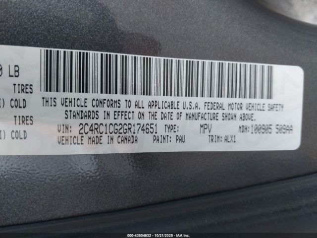 2016 CHRYSLER TOWN & COUNTRY 2C4RC1CG2GR174651 Photo 8