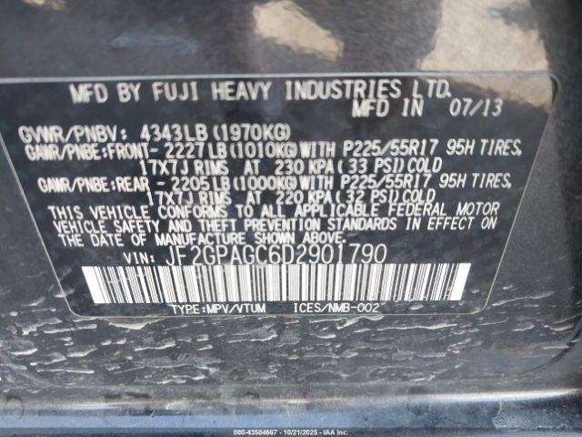 2013 SUBARU XV CROSSTREK JF2GPAGC6D2901790 Photo 8