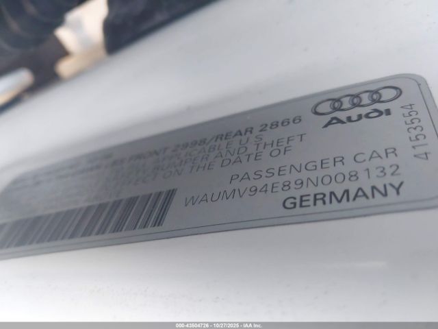 2009 AUDI A8 L WAUMV94E89N008132 Photo 8