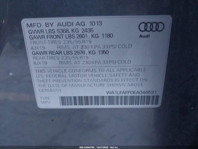 2014 AUDI Q5 WA1LFAFP0EA046591 Photo 8