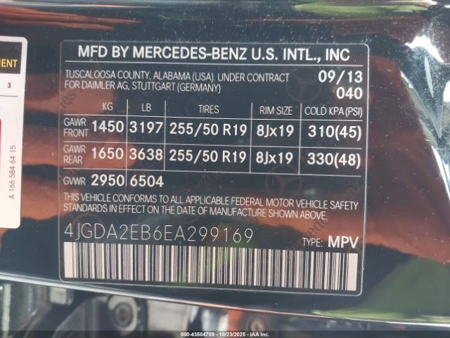 2014 MERCEDES-BENZ ML 350 BLUETEC 4JGDA2EB6EA299169 Photo 8