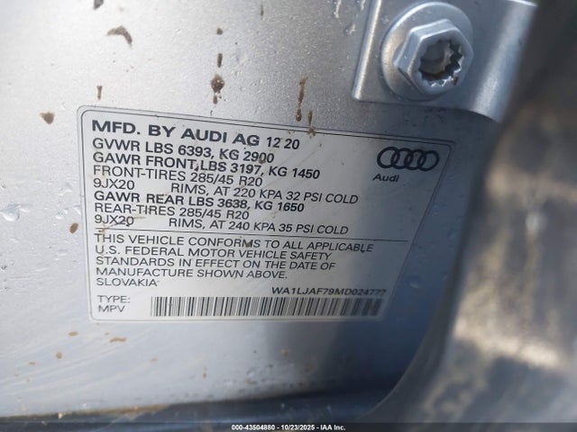 2021 AUDI Q7 WA1LJAF79MD024777 Photo 8