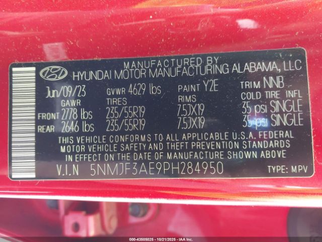 2023 HYUNDAI TUCSON 5NMJF3AE9PH284950 Photo 8