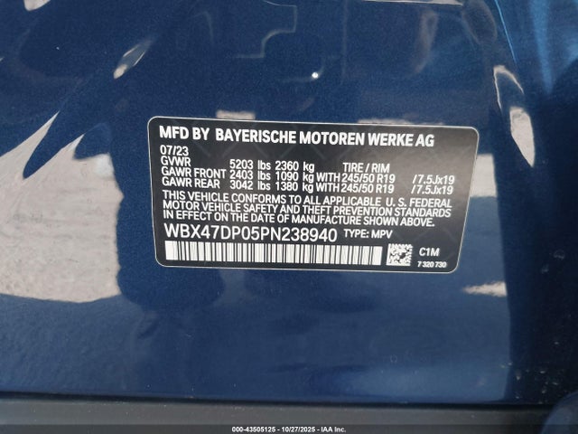 WBX47DP05PN238940 BMW X3 Sdrive30i