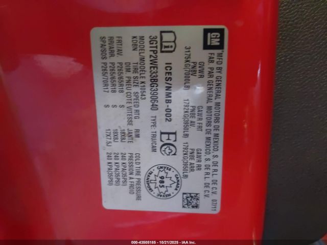 2011 GMC SIERRA 1500 3GTP2WE33BG390640 Photo 8