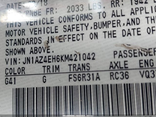 2019 NISSAN 370Z JN1AZ4EH6KM421042 Photo 8