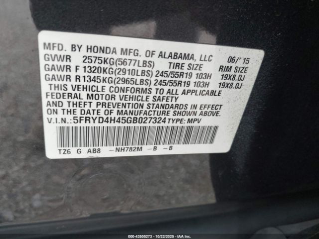 2016 ACURA MDX 5FRYD4H45GB027324 Photo 8