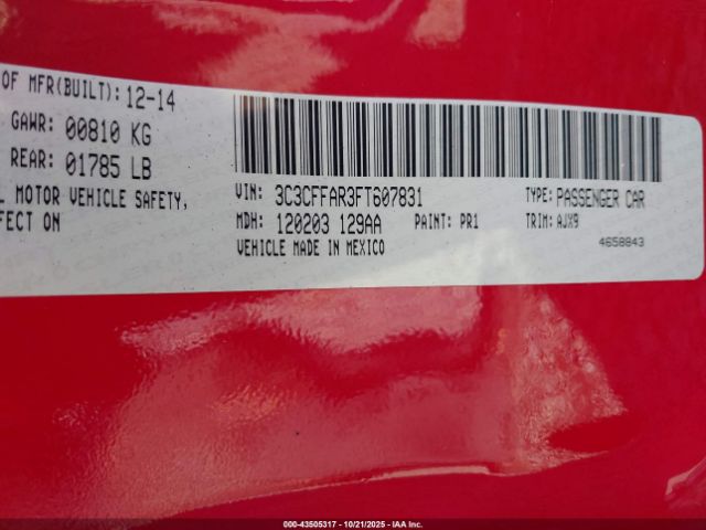 2015 FIAT 500 3C3CFFAR3FT607831 Photo 8