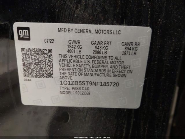 2022 CHEVROLET MALIBU 1G1ZB5ST9NF185720 Photo 8