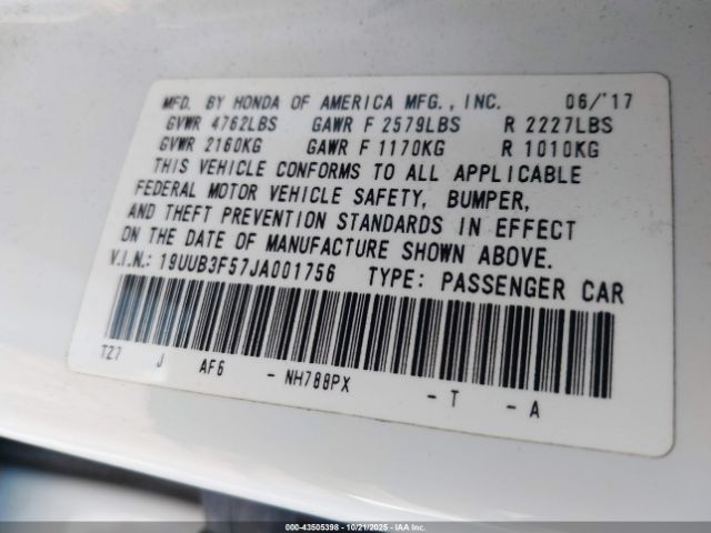 2018 ACURA TLX 19UUB3F57JA001756 Photo 8