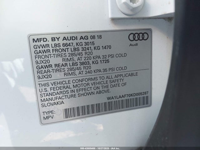 2019 AUDI Q7 WA1LAAF70KD005287 Photo 8
