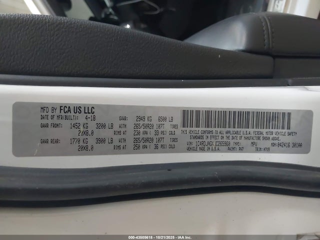 2018 DODGE DURANGO 1C4RDJAGXJC265960 Photo 8