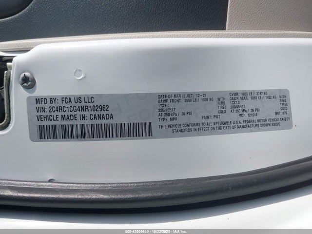 Chrysler Voyager Lx 2022 2C4RC1CG4NR102962 Image 9