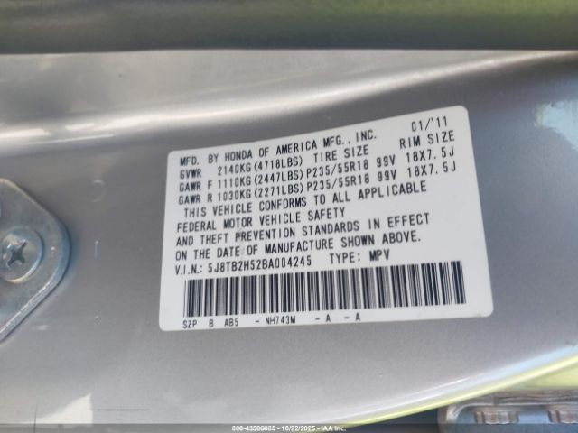 2011 ACURA RDX 5J8TB2H52BA004245 Photo 8