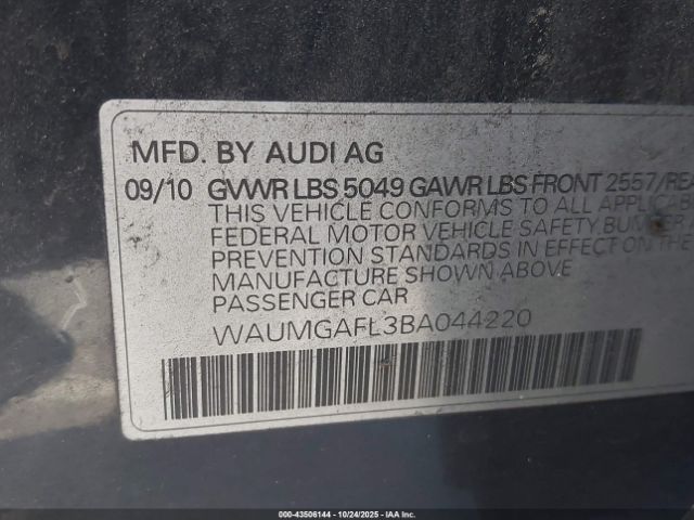 2011 AUDI S4 WAUMGAFL3BA044220 Photo 8