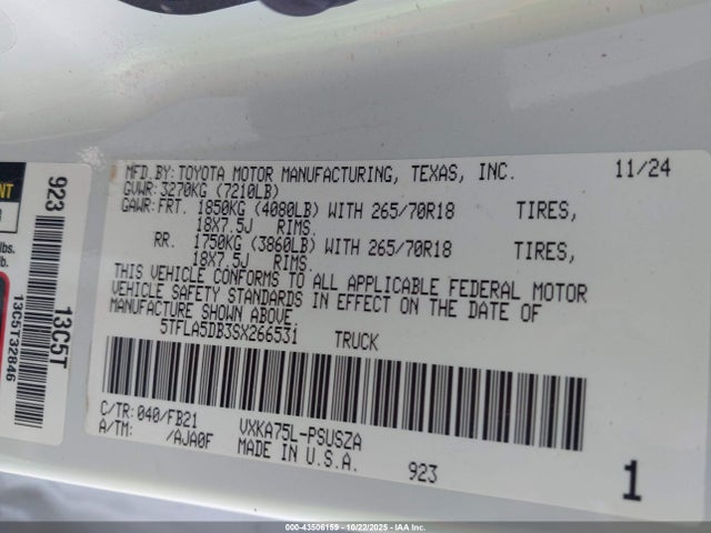 Toyota Tundra 2025 5TFLA5DB3SX266531 Image 45