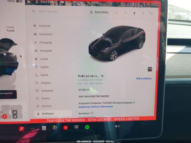 2022 TESLA MODEL Y 7SAYGDEE7NF368293 Photo 6