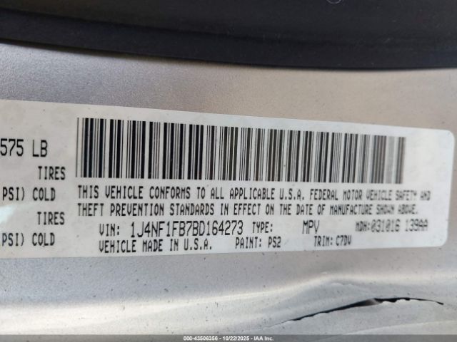 2011 JEEP COMPASS 1J4NF1FB7BD164273 Photo 8