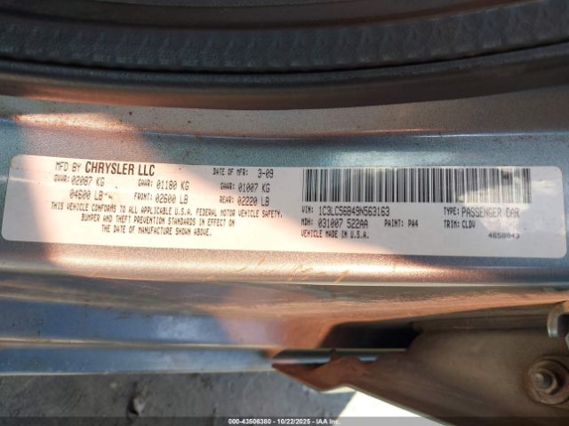 2009 CHRYSLER SEBRING 1C3LC56B49N563163 Photo 8