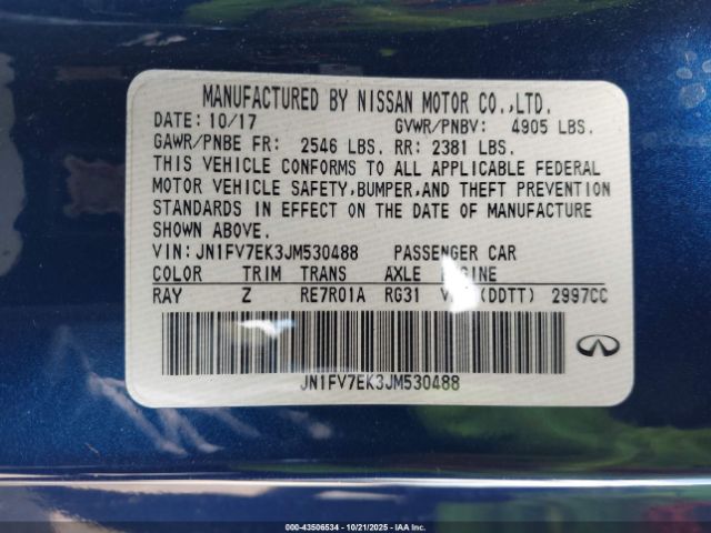 2018 INFINITI Q60 JN1FV7EK3JM530488 Photo 8