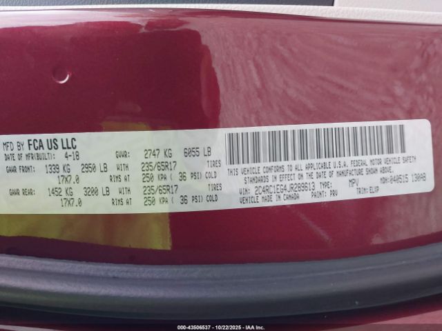 2018 CHRYSLER PACIFICA 2C4RC1EG4JR289613 Photo 8