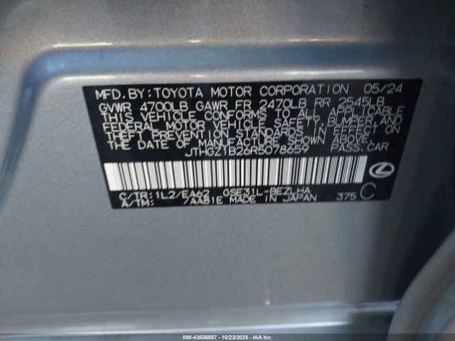 2024 LEXUS IS 350 JTHGZ1B26R5078659 Photo 8