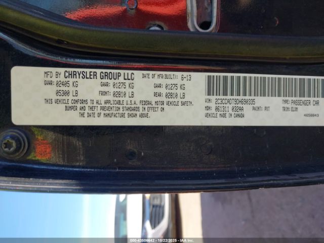 2013 CHRYSLER 300C 2C3CCADT9DH690335 Photo 8