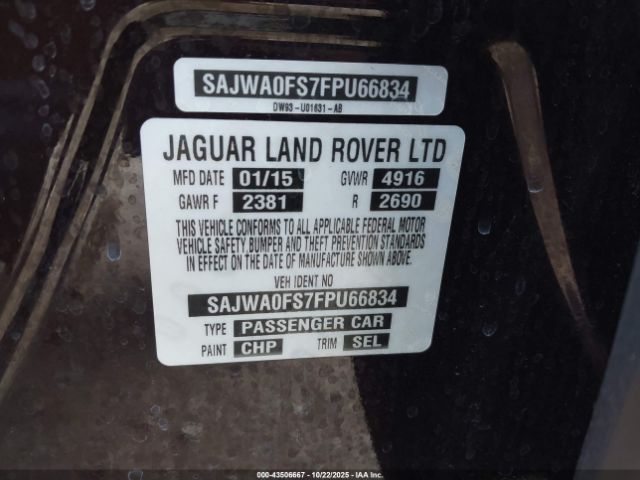 2015 JAGUAR XF SAJWA0FS7FPU66834 Photo 8