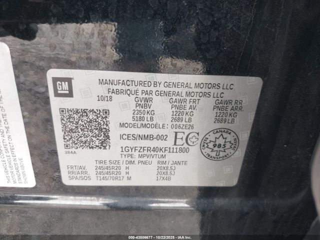 2019 CADILLAC XT4 1GYFZFR40KF111800 Photo 8