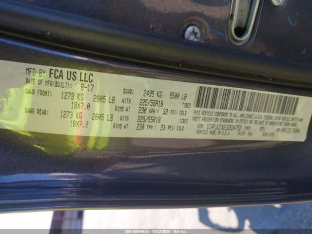 2018 JEEP CHEROKEE 1C4PJLCX2JD524752 Photo 8