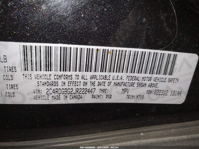 Dodge Grand Caravan Se Plus 2018 2C4RDGBG2JR222447 Image 9