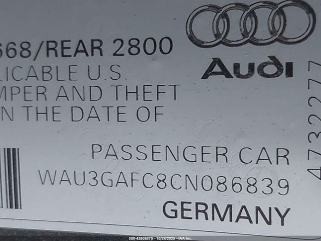 2012 AUDI A7 WAU3GAFC8CN086839 Photo 8