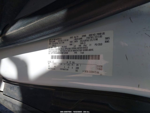 1FTYR3XM5KKB12044 Ford Transit-250