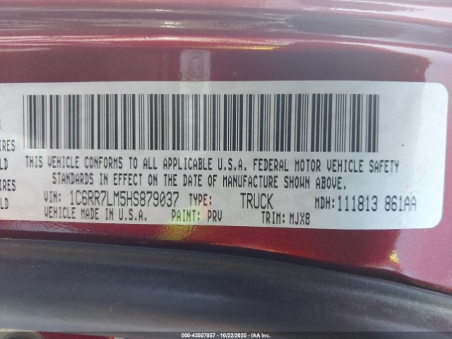 2017 RAM 1500 1C6RR7LM5HS879037 Photo 8