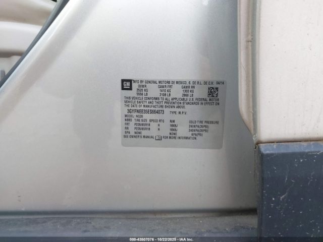 2014 CADILLAC SRX 3GYFNEE35ES664073 Photo 8