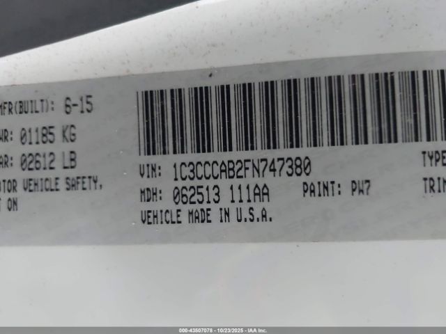 2015 CHRYSLER 200 1C3CCCAB2FN747380 Photo 8