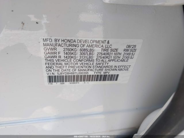2026 ACURA MDX 5J8YD8H88TL000395 Photo 8