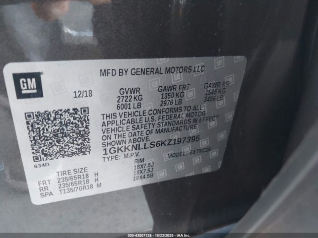 2019 GMC ACADIA 1GKKNLLS6KZ197395 Photo 8