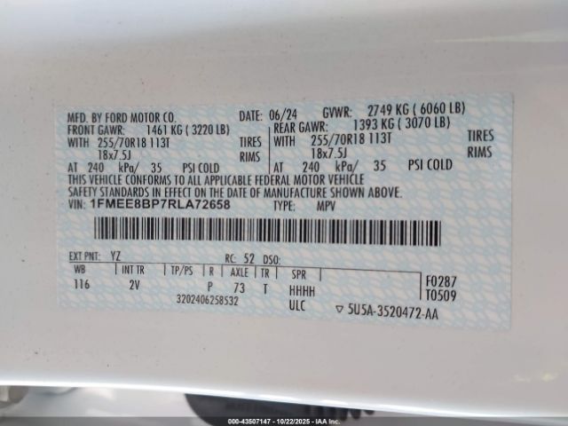 2024 FORD BRONCO 1FMEE8BP7RLA72658 Photo 8