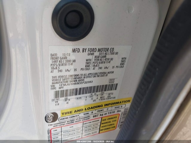 Ford Expedition Xlt 2014 1FMJU1H55EEF22353 Image 9