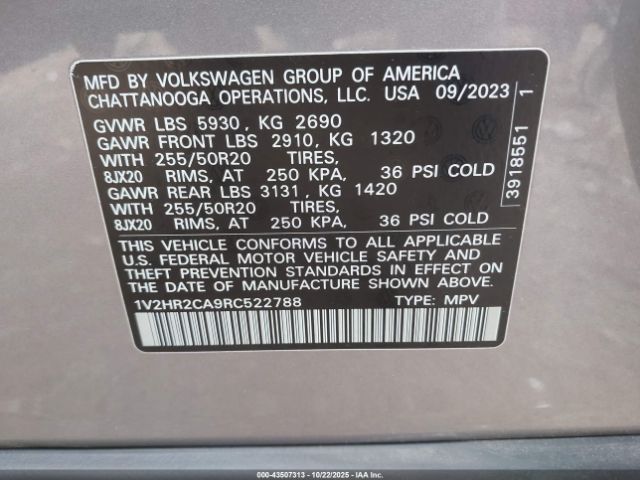 2024 VOLKSWAGEN ATLAS 1V2HR2CA9RC522788 Photo 8