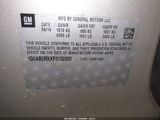 2015 CADILLAC ATS 1G6AB5RXXF0102008 Photo 8