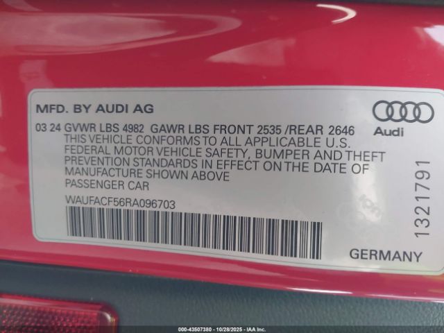 2024 AUDI A5 SPORTBACK WAUFACF56RA096703 Photo 8