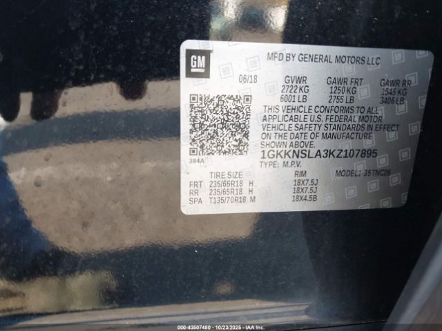 2019 GMC ACADIA 1GKKNSLA3KZ107895 Photo 8